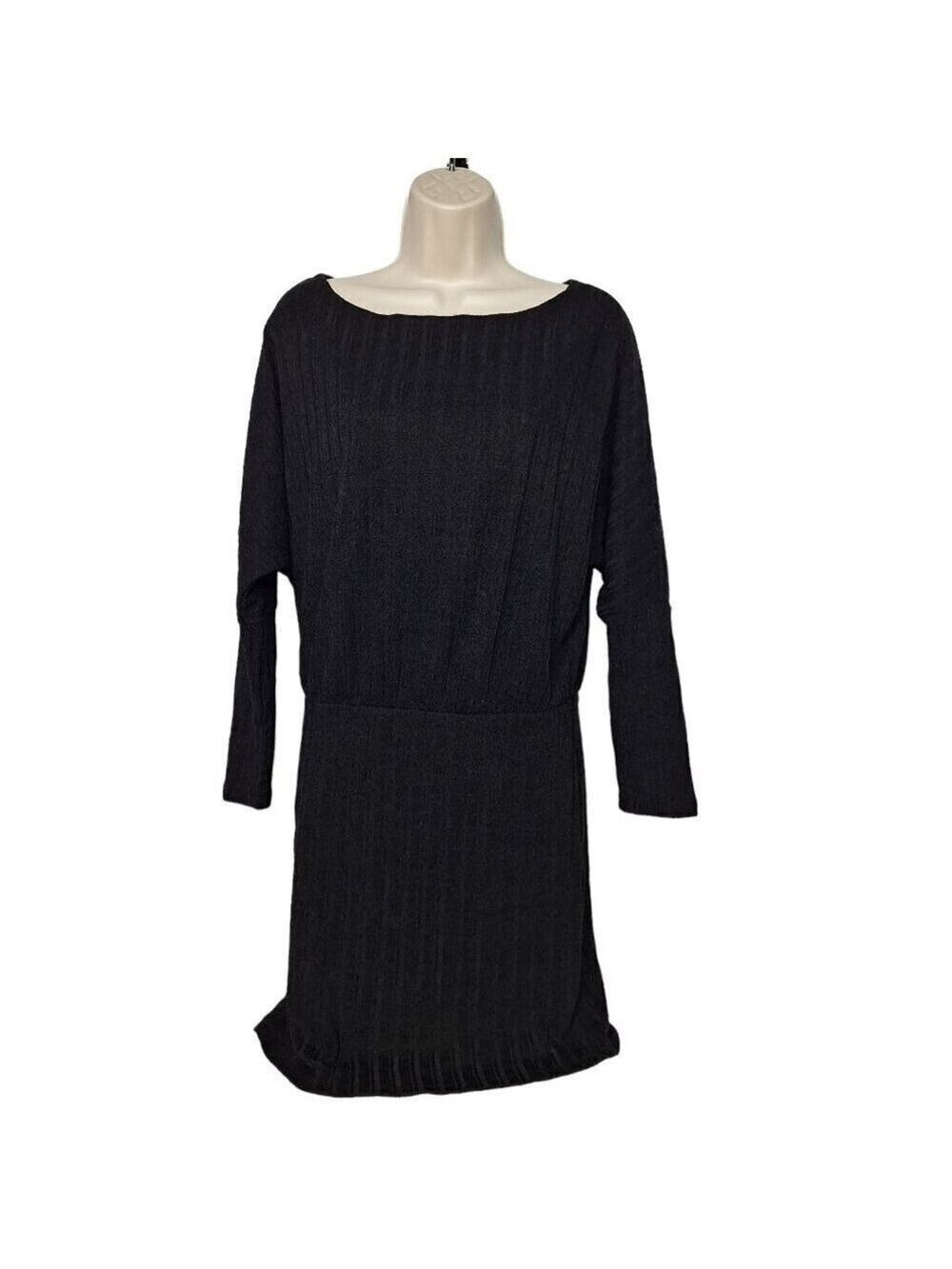 Fashion Nova Black Mini Dress Long Sleeve Large